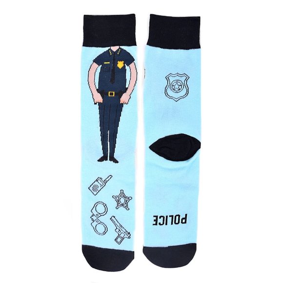 Men's Police Officer Novelty Socks - Picture 3 of 4